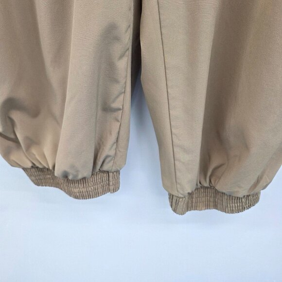 Womens Beige Strapless Button-Front Jumpsuit With Pockets & Elastic Hem Size 2X - Picture 3 of 16